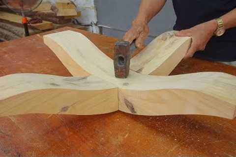 Carpenter's Excellent Curved Woodworking Technique // Table Design With Extremely Attractive Curves