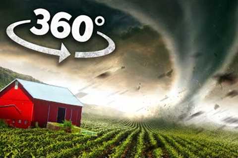 VR 360 EXTREME TORNADO SURVIVAL -   Natural Disaster Up-close 360 video