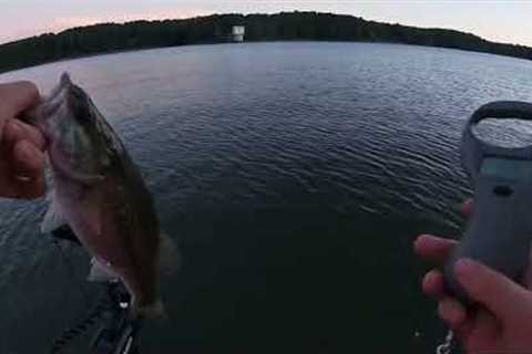 Fishing for bass on lake allatoona