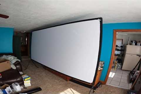 Holy Cow its Big! 5 Star Product Review: Projector Screen and Stand,120 Inch Outdoor screen