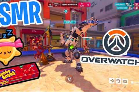 ASMR Gaming 😴 Overwatch 2 Competitive! Relaxing Gum Chewing 🎮🎧 Controller Sounds + Whispering 💤