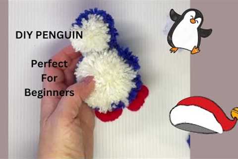 Easiest DIY Christmas Ornament Project | Penguin |Knitting Projects that are Easy for Beginners