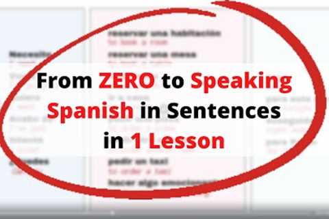 From ZERO to *Speaking Spanish in Sentences* in 1 LESSON
