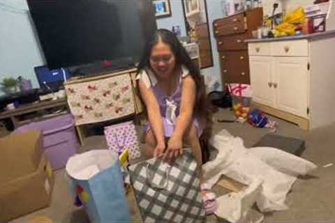 Unboxing Birthday Gifts with the Birthday Purole Girl #birthdaycelebration #unboxing #purple
