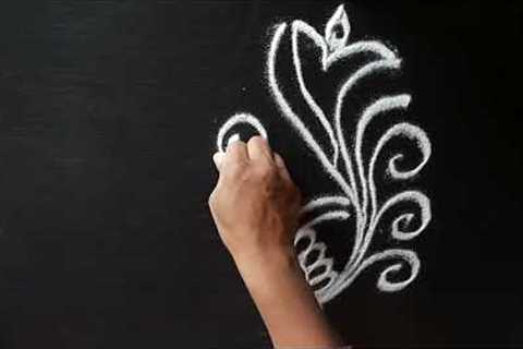 Simple unique rangoli design