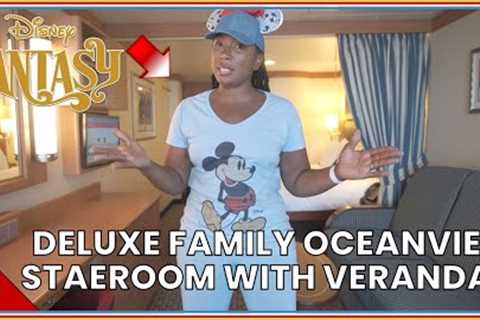 Disney Fantasy, Disney Cruise Line Deluxe Family Oceanview Stateroom with Verandah | Deep Dive