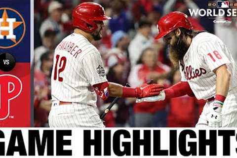 Astros vs. Phillies World Series Game 3 Highlights (11/1/22) | MLB Highlights