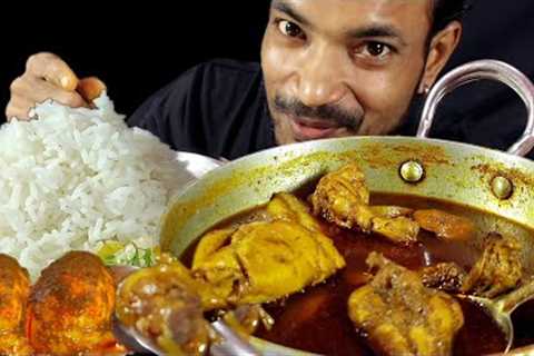 Chicken Curry Eating Show Challenge Egg Eating Indian food Chicken Asmr Chicken Eating Mukdang Spicy