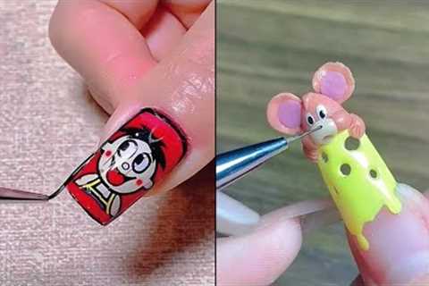 How to grow long nails | 10 Nail Art Designs Using Household Items | blooming gel nail art tutorial