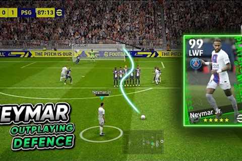 Neymar Outplaying Defence 😈 Skills - Dribbling 90 🔥 efootball 2023 Mobile