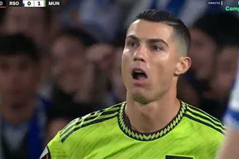Cristiano Ronaldo Miss This easy Goal Against Real Sociedad😤 MUN vs RSO match today