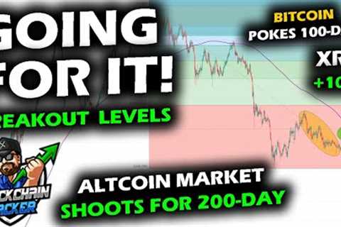 FIGHTING FOR BREAKOUT as Altcoin Market and XRP Price Push Up, Bitcoin Pokes 100-Day Moving Average