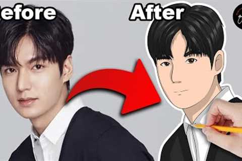 Gift Ideas for Boyfriend | Cartoon Portrait from Photo Lee Min Ho