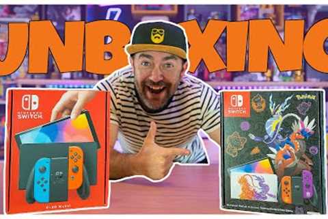 Unboxing the Nintendo Switch Console OLED Pokémon Scarlet &amp; Violet Edition