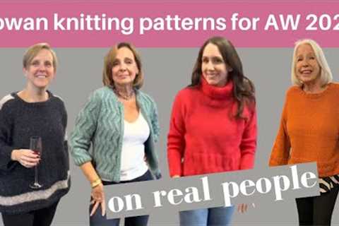 Rowan knitting patterns  for AW 2022 2023 on real people