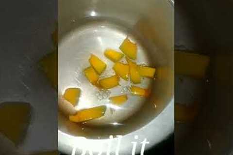6-7 months baby food.... Pumpkin puree #babyfirstfood  #babyfood #pumpkinpuree #6monthbabyfood