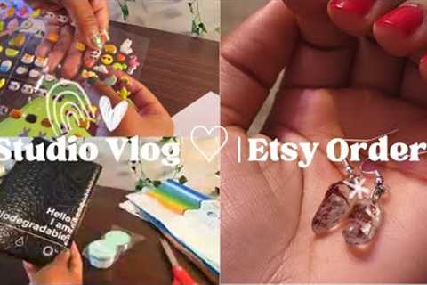 Studio Vlog ♡ | Packing Etsy Order | Lofi Music