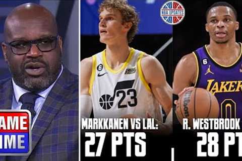 NBA GameTime reacts to Lakers blowout loss to Jazz 130-116; LeBron: 17 Pts; Russ: 26 Pts