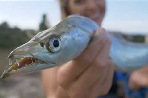 CRAZY TOOTHY DELICACY FISH!! RIBBONFISH CATCH CLEAN AND COOK