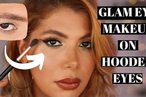 How To - Glam Eye Makeup on Hooded Eyes for Beginners Tutorial