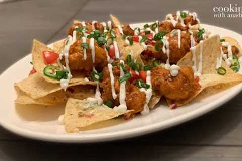 Buffalo Popcorn Chicken Nachos: EPIC Nacho Recipe! #nachoday2022