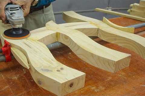 Skillful Technique Of Top-notch Curved Woodworkers // How To Build Your Own Unique Table