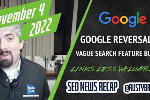Google Algorithm Update, Confirmed Search Bug, Spam Target, Links Less Valuable, Keywords In Reviews