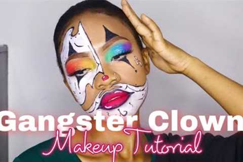 HALLOWEEN CLOWN MAKEUP TUTORIAL - GANGSTER CLOWN