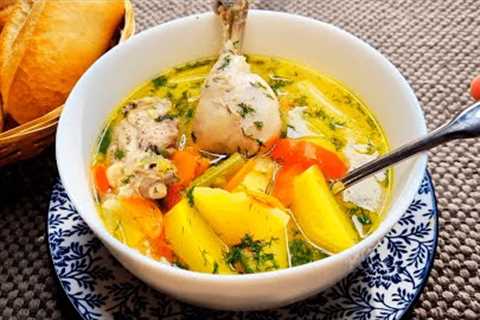 Chicken Potato Soup is a must for everyone! 2 dishes in one pot! Soup for lazy people!