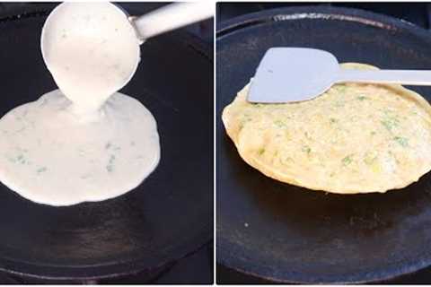 Jowar Flour Garlic Paratha With Liquid Dough - No Rolling - No Kneading Paratha - No Maida/No Wheat