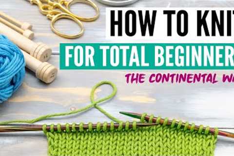 How to knit for beginners -   the continental way (+ slow motion)