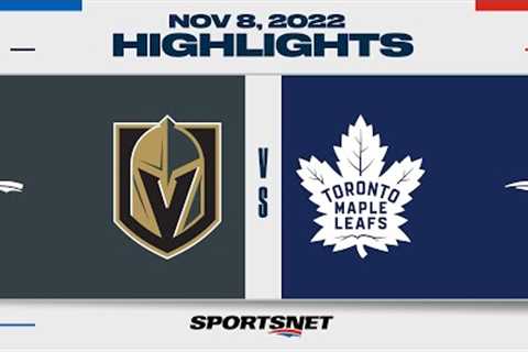 NHL Highlights | Golden Knights vs. Maple Leafs - November 8, 2022