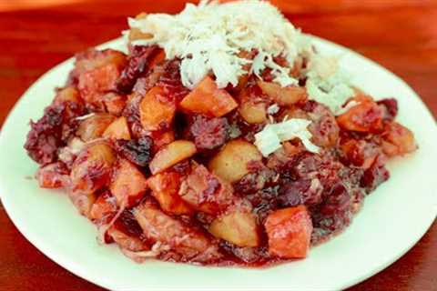 Caramelised sweet Potatoes with Coconut meat - Simple life cooking