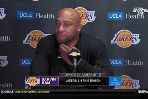 Postgame Interview | Darvin Ham gives the latest on LeBron's injury after Lakers fall to Clippers