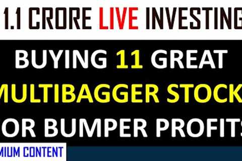 1 CRORE LIVE INVESTING IN INDIAN STOCK MARKET - BUYING MULTIBAGGER STOCKS FOR INVESTMENT | BUY TODAY