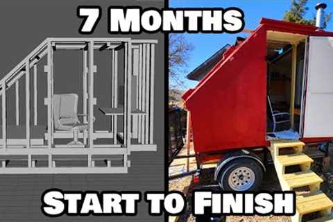 Building a Camper Tiny House (Full Build - Start to Finish with Poor Mans Fiberglass)