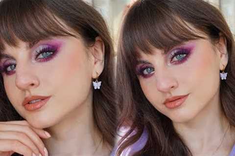 purple smokey eye makeup tutorial