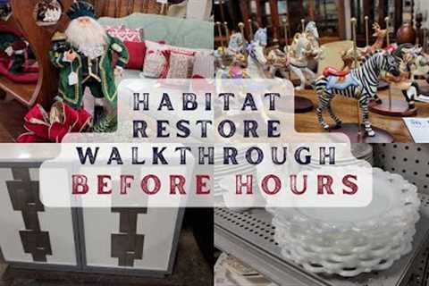 Habitat ReStore ~BEFORE HOURS~ Walkthrough / Modern &amp; Vintage Furniture &amp; MORE! #shopping..