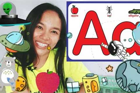 Online learning: lesson 1(letter Aa) for preschoolers and kindergartens