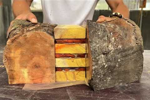 Amazing Techniques Woodworking Extreme Dangerous // Work Epoxy Resin Wooden Lathe Art Of Carpenter