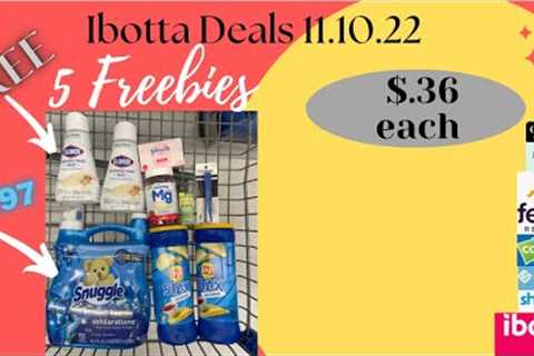 Ibotta Haul 11.10.22| #Ibotta Deals| 5 FREEBIES| New Rebates|Household Items &amp; More