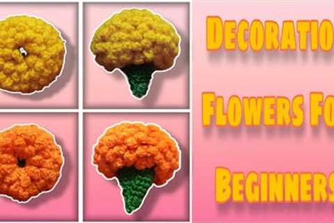 Marigold Flower Tutorial || How To Make Beautiful Marigold Flower In Easy Way | @Playful knitting