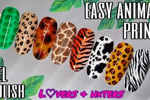 🐯 EASY ANIMAL PRINT | NAIL ART TUTORIAL | Gel Polish Design | Leopard Zebra Snake Tortoise Shell +