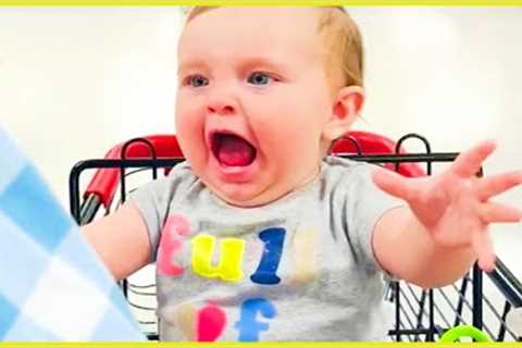 Funny Reaction Of Baby Go To Shopping For The First Time || Cute Baby Video