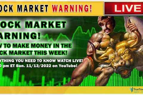 STOCK MARKET WARNING For This Week! Everything YOU Need to Know to Make Money Trading Right Now LIVE