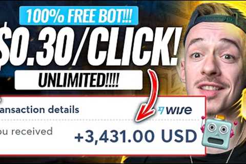 FREE BOT Pays You $0.30 PER CLICK! Earn $100/DAY Doing This Easy Method! (Make Money Online 2022)