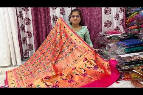 Banarasi soft silk saree collection at satyam paithani yeola