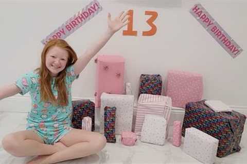 ESMÉ'S 13th BIRTHDAY MORNING OPENING HER PRESENTS!!