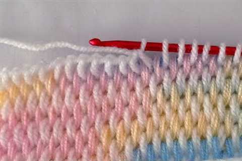 Super Easy Tunisian Knitting Crochet Pattern Baby Blanket For Beginners\Trend Knitting Patterns