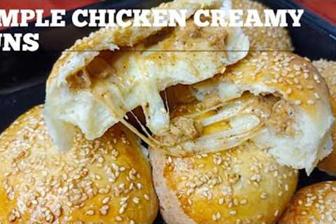 Simple Chicken Creamy buns recipe by SoTempting/homemade Chicken cheese buns.